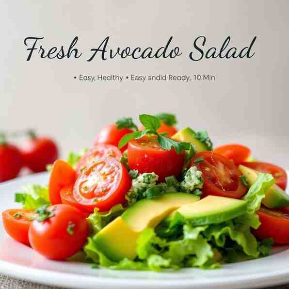 Fresh Tomato Avocado Salad - Easy, Healthy & Ready in 10 Min